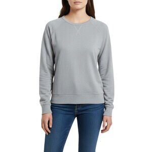 American Giant Women’s Long Sleeve Top Gray Lightweight Raglan Minimalist‎ – L